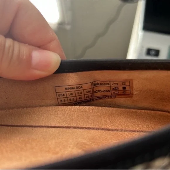 Vionic Minna Boa Ballet Flats Snakeskin Black Leather Bow Slip On Casual - 8.5 - Picture 9 of 10